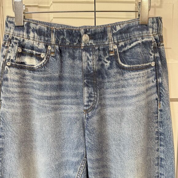 Rag & Bone Miramar Denim-Print Joggers Soft Terry Elastic Waist Loungewear Large - Picture 4 of 13